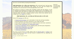 Desktop Screenshot of highaspirationsinc.com